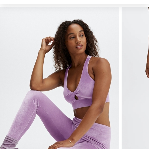 Fabletics Emma Velour Leggings, XL (12-14), Bright Lilac - Picture 2 of 11